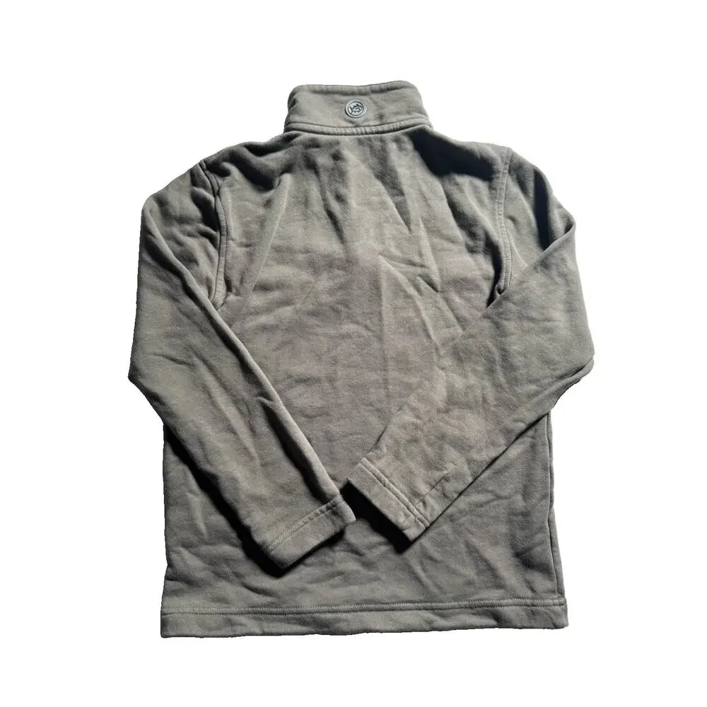 Southern Tide Boys M Gray 1/4 Zip Pullover Sweatshirt Cotton